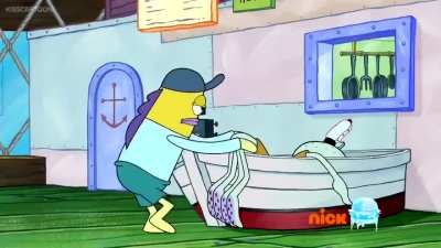 Squidward gets draped