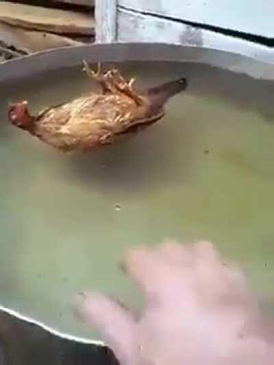 Taking a relaxing bath