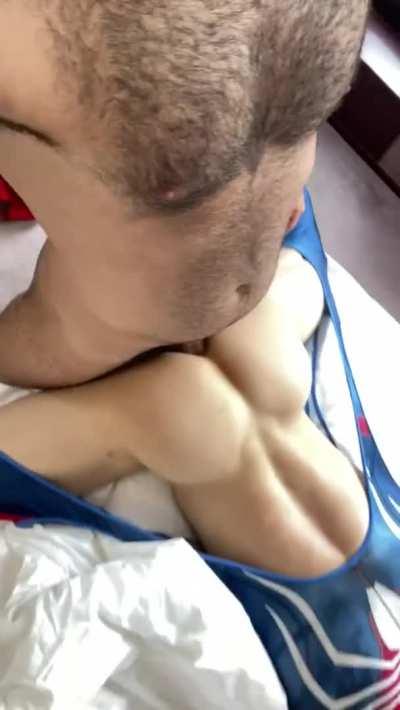 Can spider boy take daddy's cock?