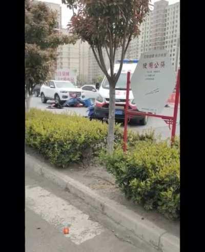 Ambulance driver runs over victims leg