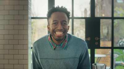 What is Calfreezy doing in this TV advertisement?