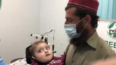 This incredible video of a 15 month old baby seeing his father for the very first time after a corneal transplant. The doctors and staff at the Pakistan Eye Bank Society in Karachi are doing some incredible work.