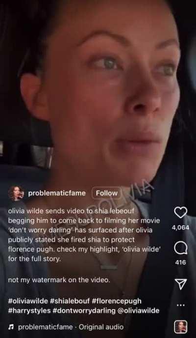 Olivia Wilde allegedly sent this video to Shia.