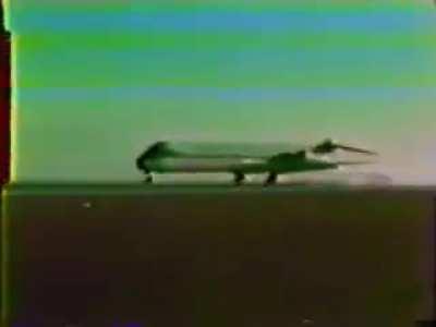 (May 2, 1980) An MD-80 hard-landing test ends up ripping the whole tail of the aircraft due to an excessive sink-rate by the crew.