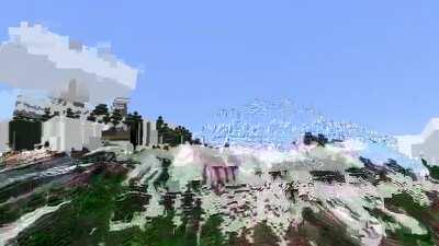 Mountain generation in the snapshot for minecraft windows 10 edition