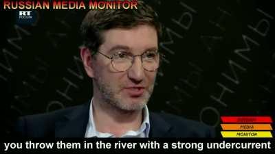 Director of broadcasting for RT, Anton Krasovsky, advocates for drowning Ukrainian children and burning Ukrainian homes if they express themselves negatively about Russia