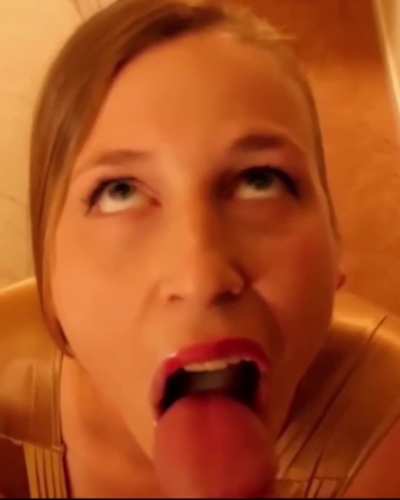 Please cum,  in my mouth… please. 