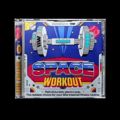 Artwork made for my music & design project (a curated music channel). This animated illustration is the cover for the new playlist SPACE WORKOUT 🌈 and is part of a series, which you can check here! ––––  