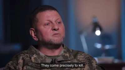 Valery Zaluzhny: They are deliberately coming here from russia to kill Ukrainians, they come precisely to kill