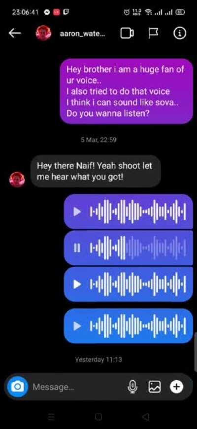 People say I sound like Sova, So I showed the real Sova's voice actor. And he replied!