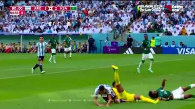Soccer goalie kneed his own teammates in the face.
