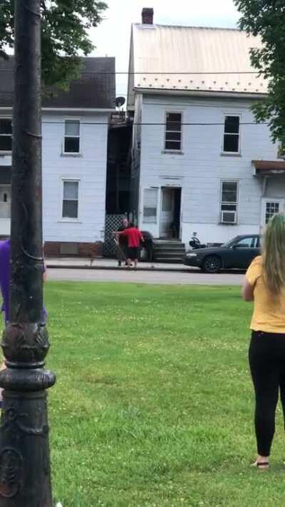 So our town had its first Juneteenth celebration and the guy across the street yelled white power and threw firecrackers during a moment of silence. He then told everyone to “get out of his park” and “how many cops died this year?” Which is ironic because