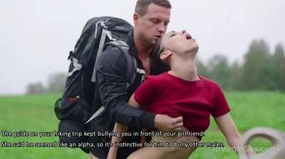 Bull Caption Cheating Cuckold Hair Pulling Humiliation Outdoor Public Standing Doggy Porn GIF by sortamorbid