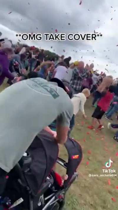 Parents and their kids quickly find out the painful truth of a candy cannon.