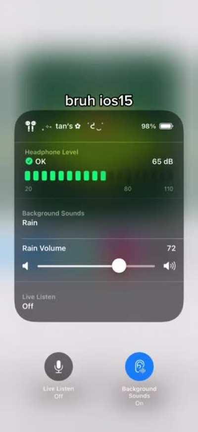 [Question] Tweak that works like this “background noise” feature on iOS 15? Thanks. (Currently on iOS 13.4.1)