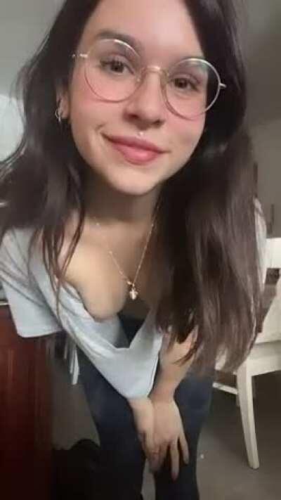 let you have a look down my cleavage today