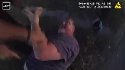 To yell at a deaf man to put his hands behind his back