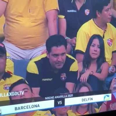 “Yep. I was on the Jumbotron. On TV. Wife will probably see this. I. Am. Dead...”