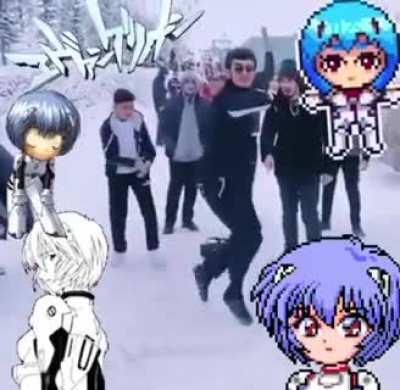 Gendo after successfully finishing the complementation