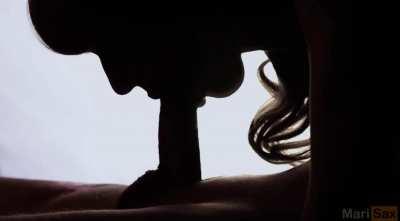 Gorgeous silhouetted sucking