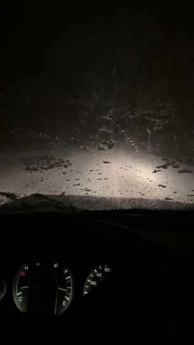 crashed into a snowbank otw to work last week