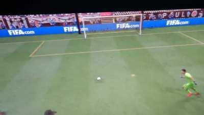 Pass the ball so you have an open net and easy goal they said