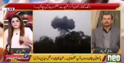 Journalism has gone to dogs literally, this lady doesn't know the difference between the two words; eject and ejaculate. It's high time for the regulatory authority to take action against such sub standard channels and ensure editorial quality.