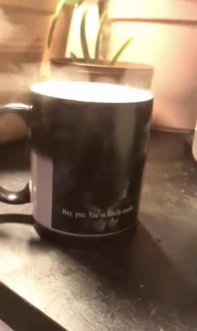 A friend got me this mug for Christmas and I am obsessed with it