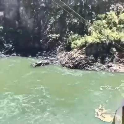 HMRB while I bungeejump with an amazing view over the river