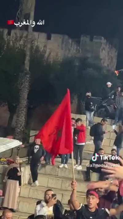 Jerusalem celebrating Morocco