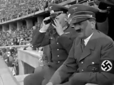 Hitler tweaking on Meth at the 1936 Olympics