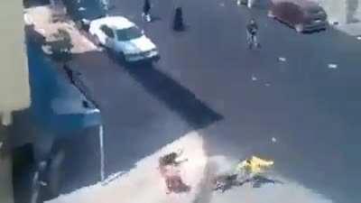 A Man Throwing Objects At Dogs Gets Instant Karma.