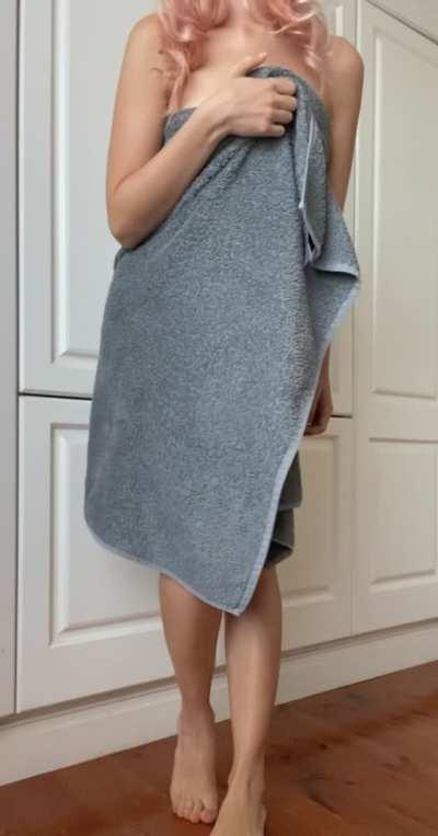 I bet you’ll enjoy what’s behind the towel