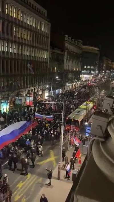 Tens of thousands of Serbs rallied in support of Putin and Russia’s war in Ukraine. This is the biggest Pro-Russia rally in the whole world. Shame on you Belgrade and Serbia