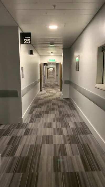 Endless meeting room corridor