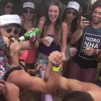 hold my own beer while I beat this man.