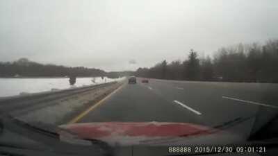 Can't be bothered to clean the snow off of my cars roof, WCGW?