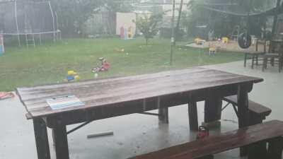 Rain on my outdoor table