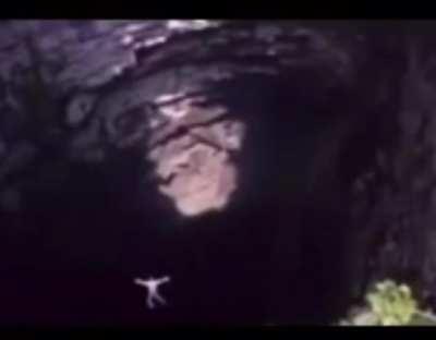 When you accidentally fall down the hole in the war games map