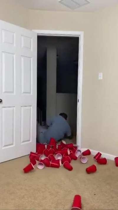 Doing that cup thing