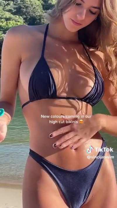 Vincija Swim - TikTok / 13 May / high cut bikini 