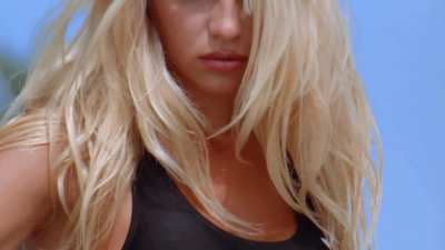 Pamela Anderson in black