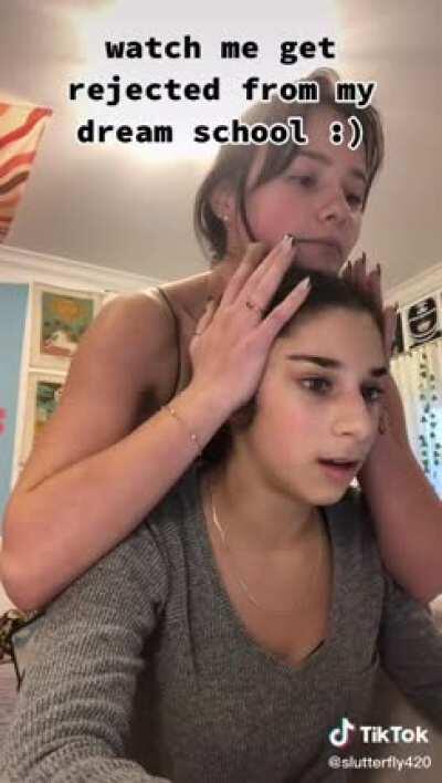 Girl getting rejected from her dream school