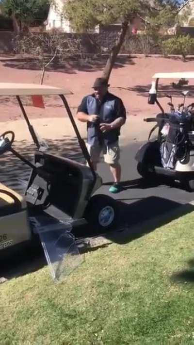 WCGW Jumping over a Golf Cart