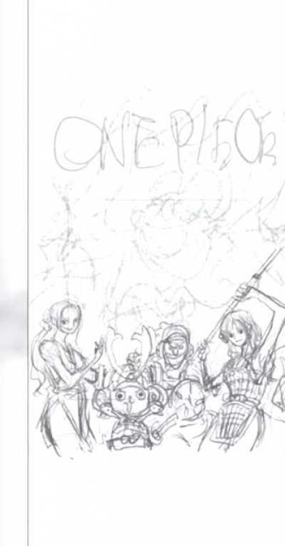 Oda&rsquo;s volume cover drawing time lapse