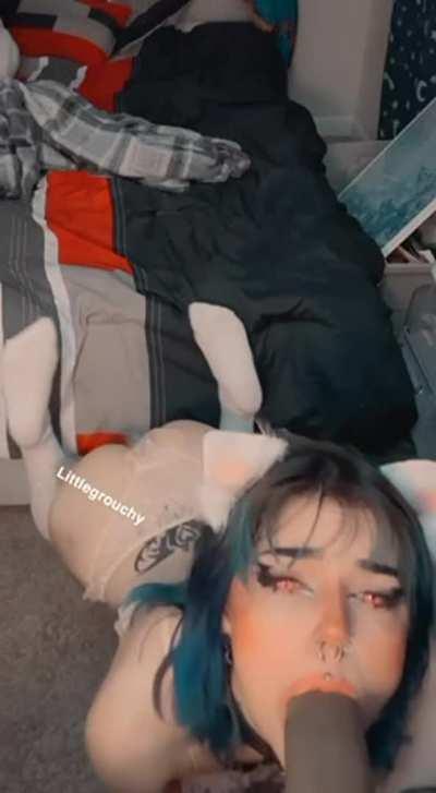 POV you pretend to cum in a neko girls mouth