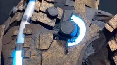 [Self] I wanted to share one of my favorite features of my Dead Space cosplay, the animated health bar! first time coding and using some interesting diffusion techniques to make the health bar as accurate as possible!