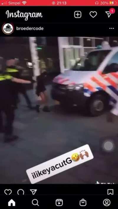 Meanwhile in the Netherlands at a curfew protest