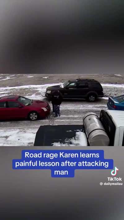 Road rage Karen fucked around and found out