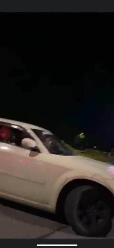 These guys are helping out the police and turning away people of color from the parking lot. But you can hear people say “I’m with the people in the back” being let in. We haven’t had any rioting in our town, and these guys just want to play soldi